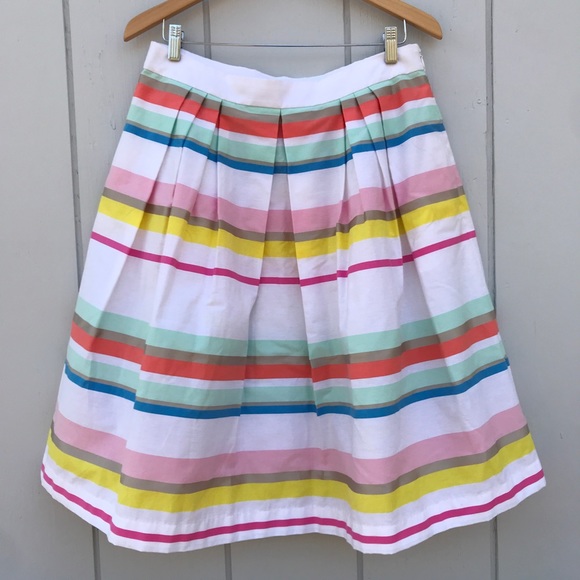 Kate Spade Ribbon Cape Rainbow Stripe Skirt - Picture 3 of 6